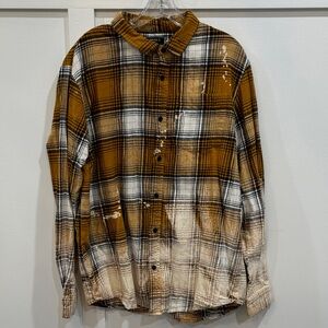 Forever 21 Yellow and Black Plaid Shirt